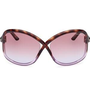 💎✨NEW✨💎NWT TOM FORD BETTINA Sunglasses Havana Violet Frame Gradient Lens